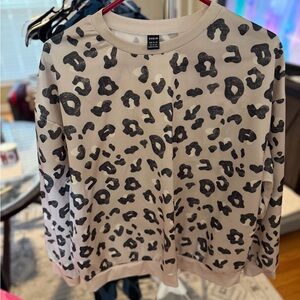 SHEIN Leopard Print Crew Neck Sweater